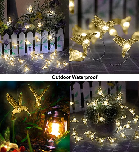 Perfect Holiday 30 LED Solar String Lights - Dove Design
