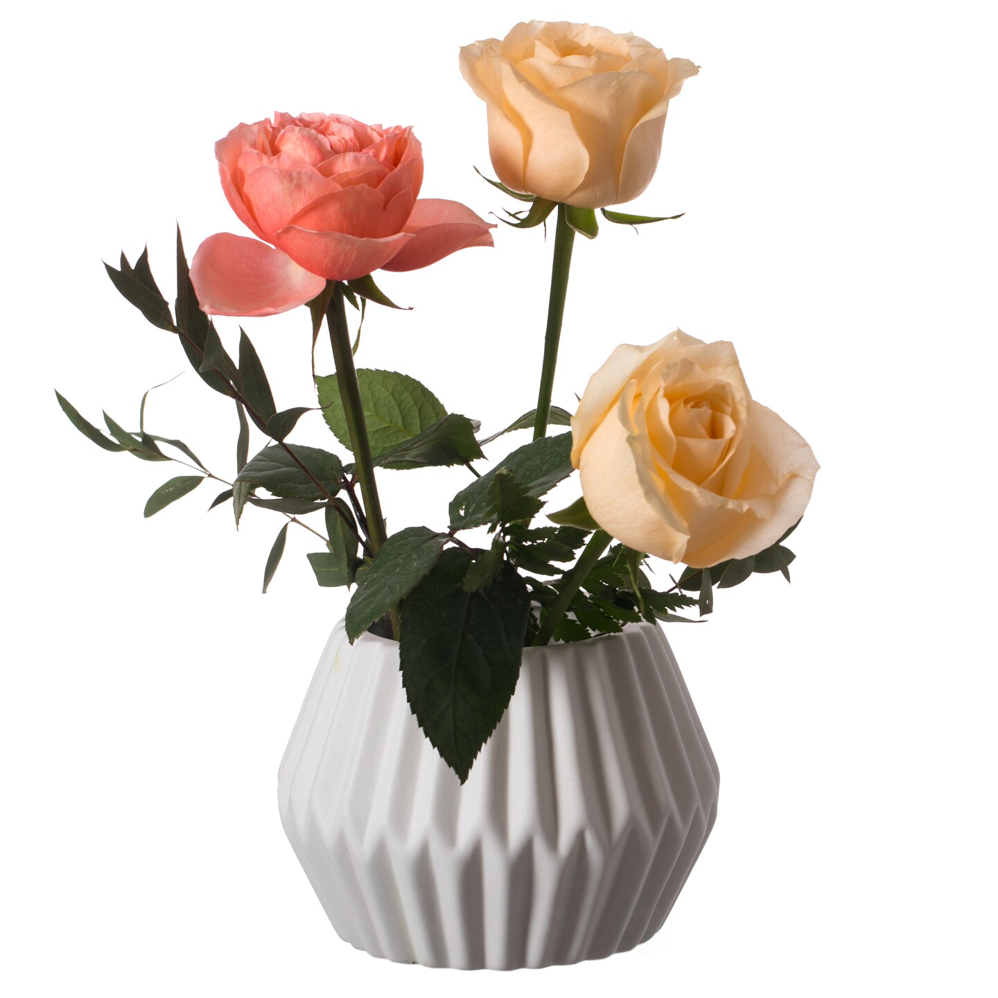 Uniquewise 4-In White Ceramic Table Vase - Modern, Bohemian and Minimalist Decorative Centerpiece for Weddings, Dining &#x26; Living Rooms, Offices, Coffee Tables, and Interior Design Accessories