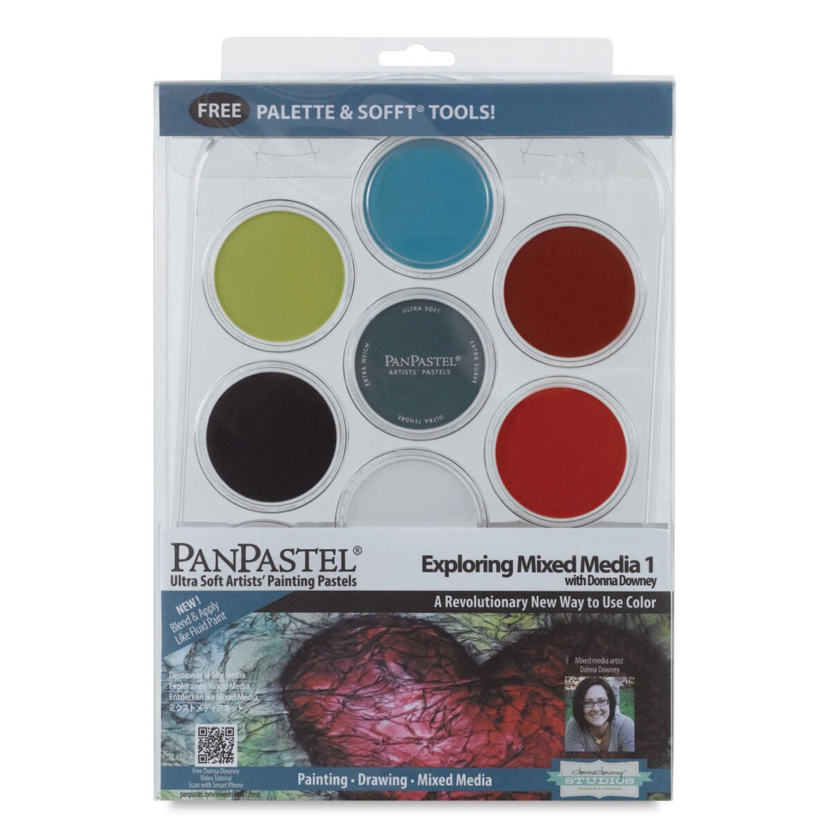 PanPastel Artists’ Painting Pastels Set - Exploring Mixed Media with Donna Downey Kit 1, Set of 7