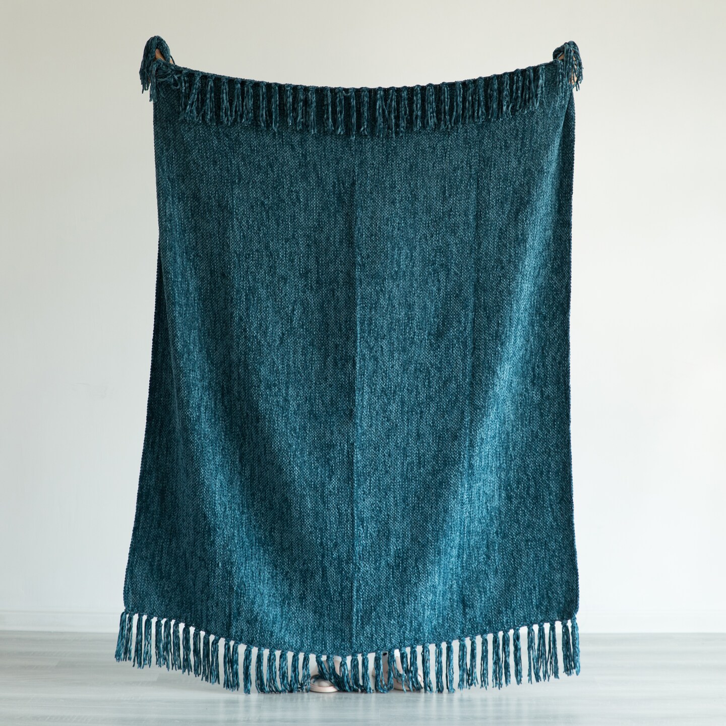 Decorative Throw Blanket - 50x60in Soft Knit with Delightful Fringe Edges for a Sophisticated and Cozy Touch to Your Living Space Lightweight, Breathable, Easy Care, Versatile, All-Season, Ideal for Lounging, Gifting