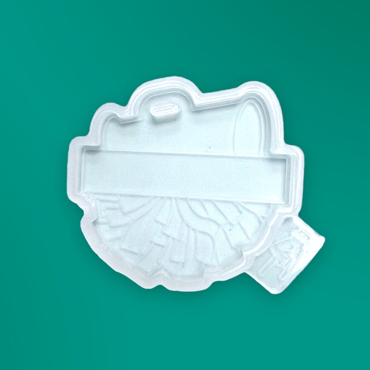 Resin Rockers Exclusive Cheerleader Pom Pom and Megaphone Nameplate Keychain Mold for UV and Epoxy Resin
