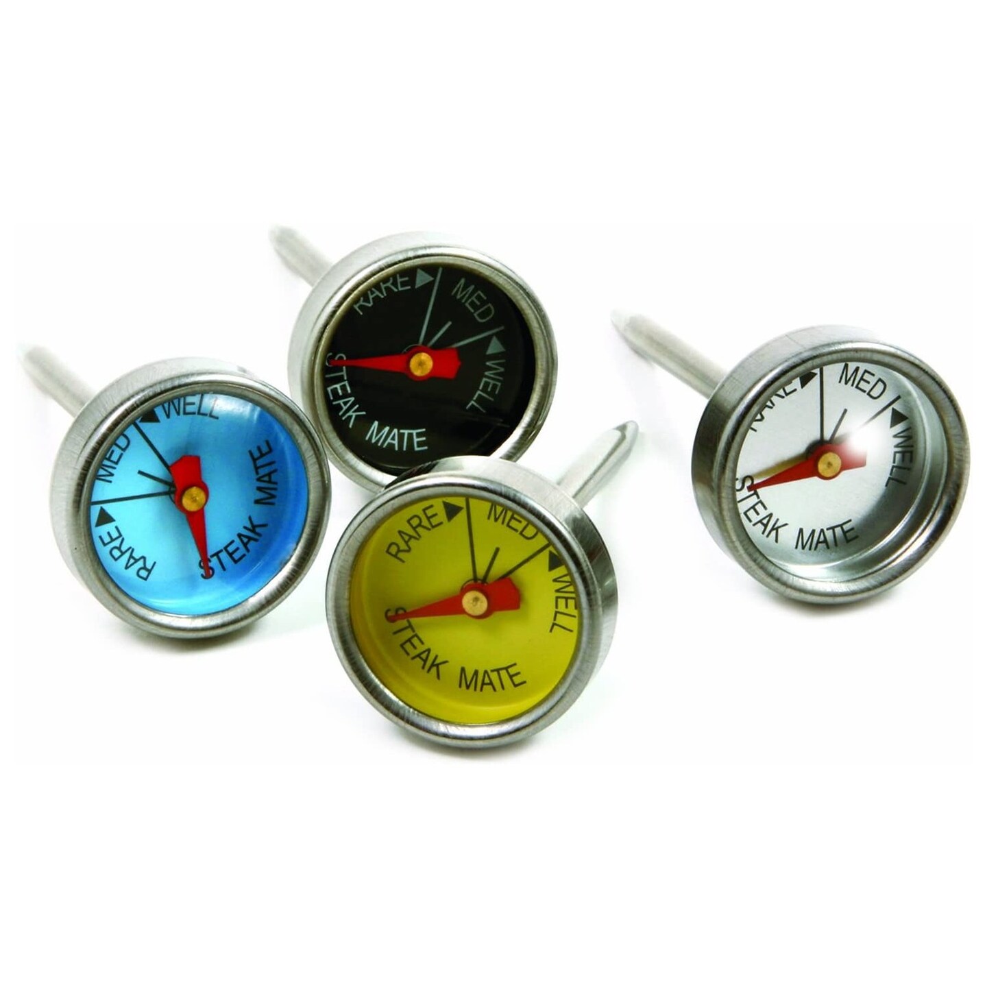 Norpro 5984 Mini Steak Thermometers - Color Coded Set of 4