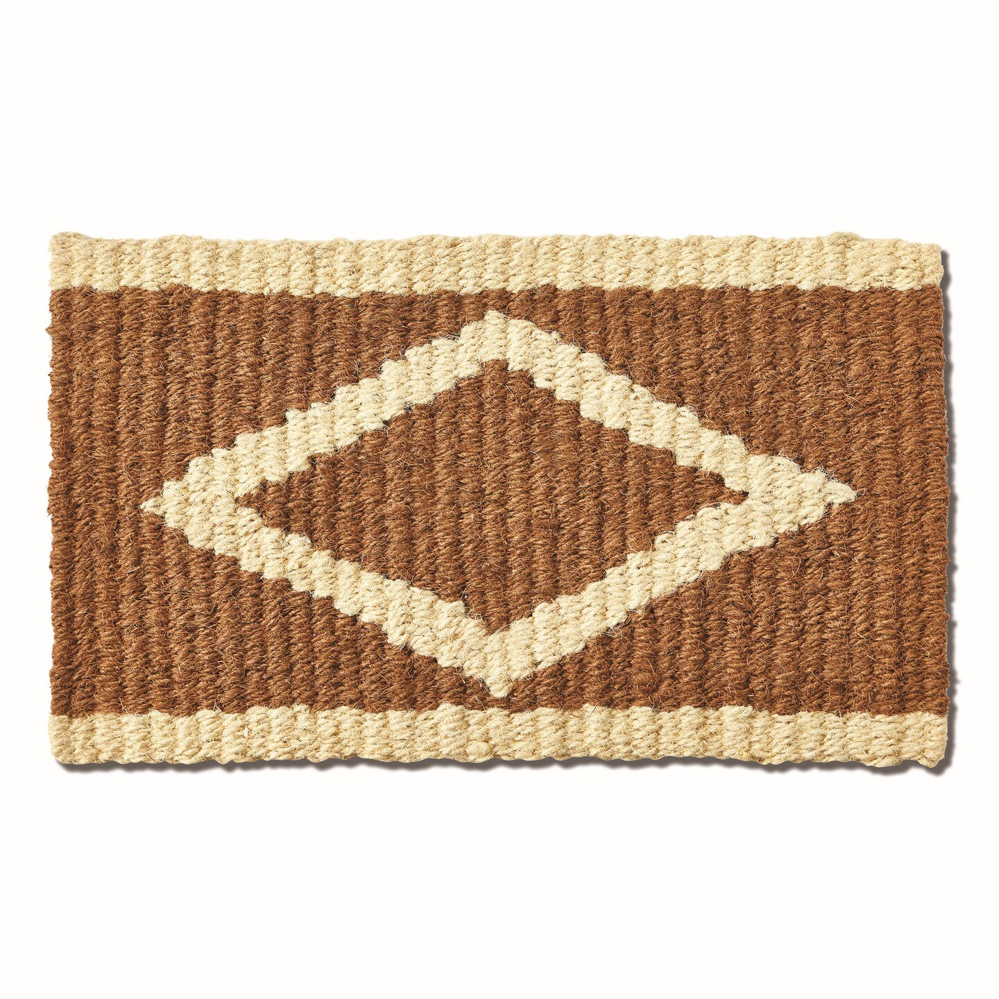Diamond Hollander Coir Mat Brown Spray Bleached Coir 18&#x22; X 30&#x22; Renewable Coconut Fiber Doormat Rug