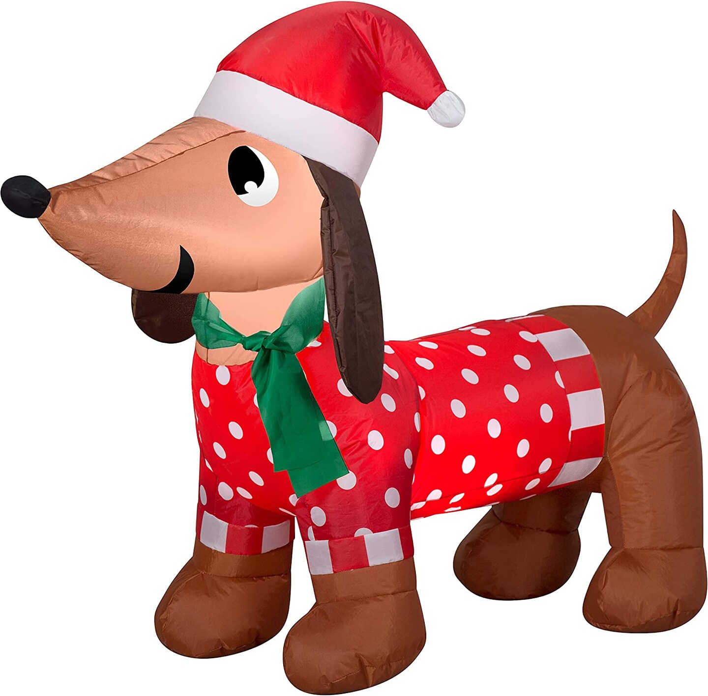 4' Gemmy Airblown Inflatable Christmas Dachshund w/ Winter Outfit 117171