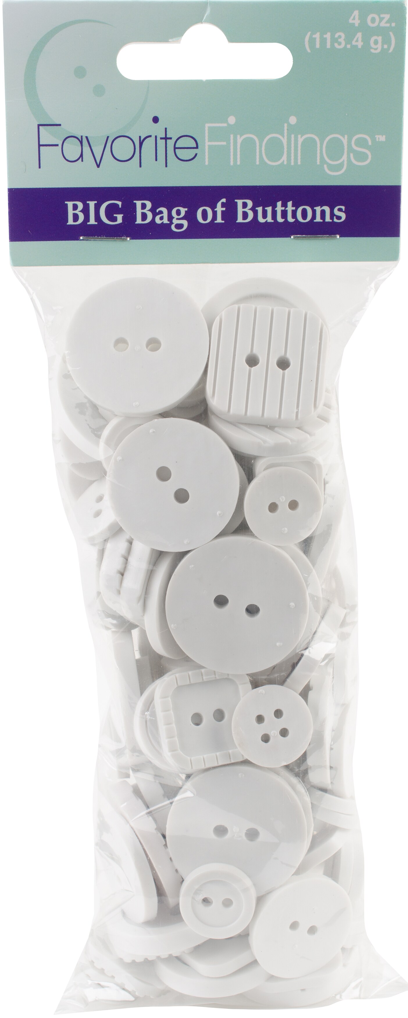 Favorite Findings Big Bag of Buttons - White