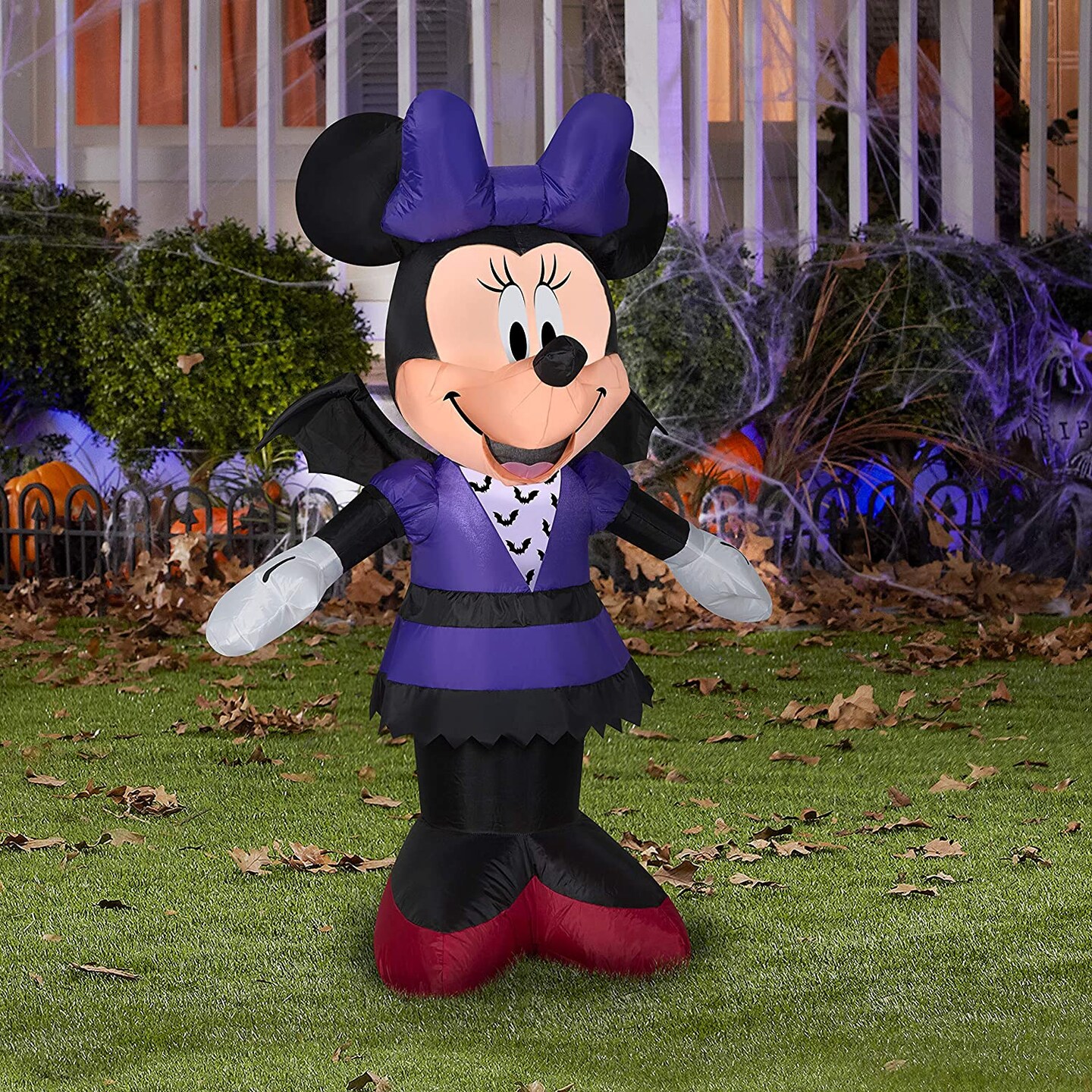 3.5' Gemmy Airblown Inflatable Disney Minnie Mouse In Bat Costume 224993