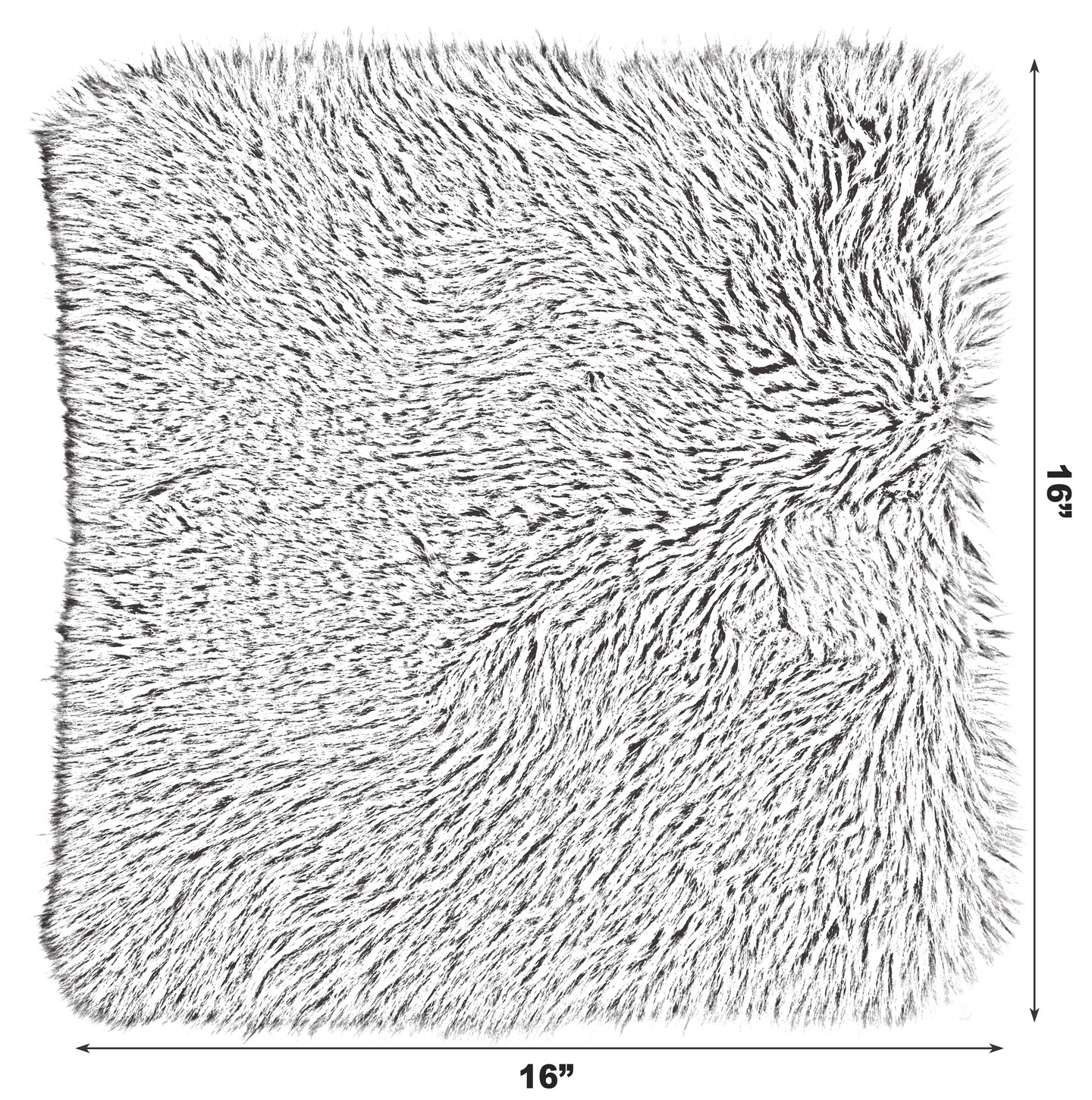 Genuine Australian Lamb Fur Sheepskin Square Pillow Cover 16 in.
