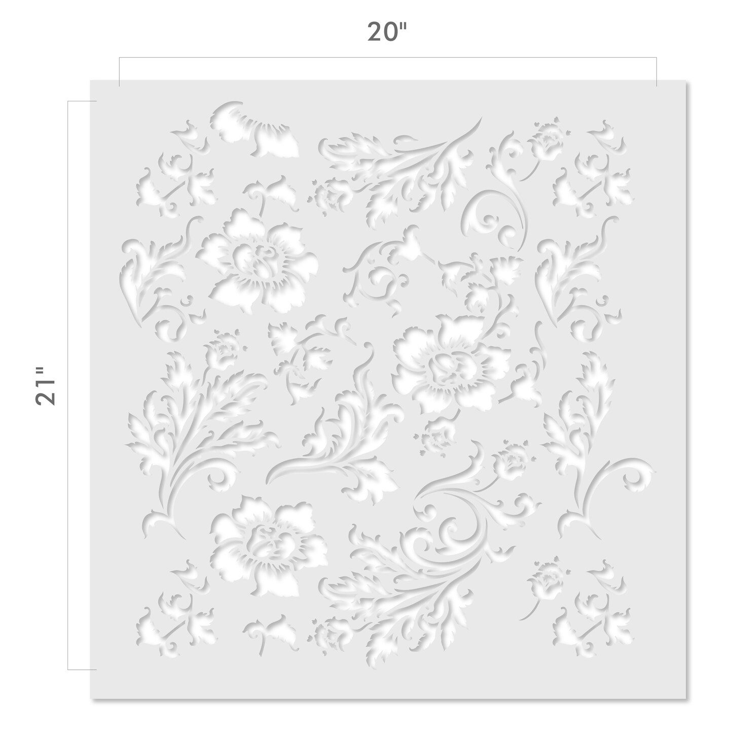 Chic Roses Wallpaper Wall Stencil | 3605 by Designer Stencils | Floral Stencils |
