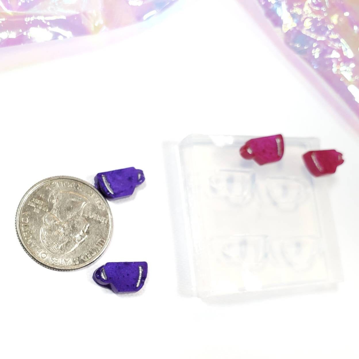 Coffee Mug Stud Earring Silicone Mold(A7)