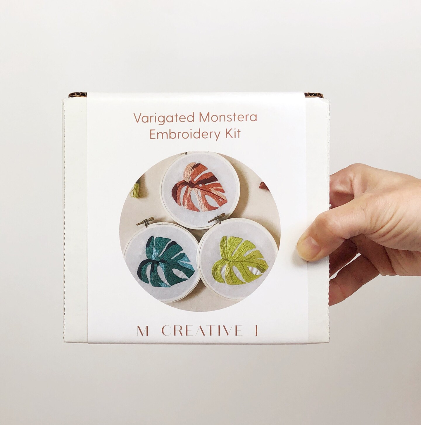 MCreativeJ Variegated Monstera- DIY Beginner Hand Embroidery Kit