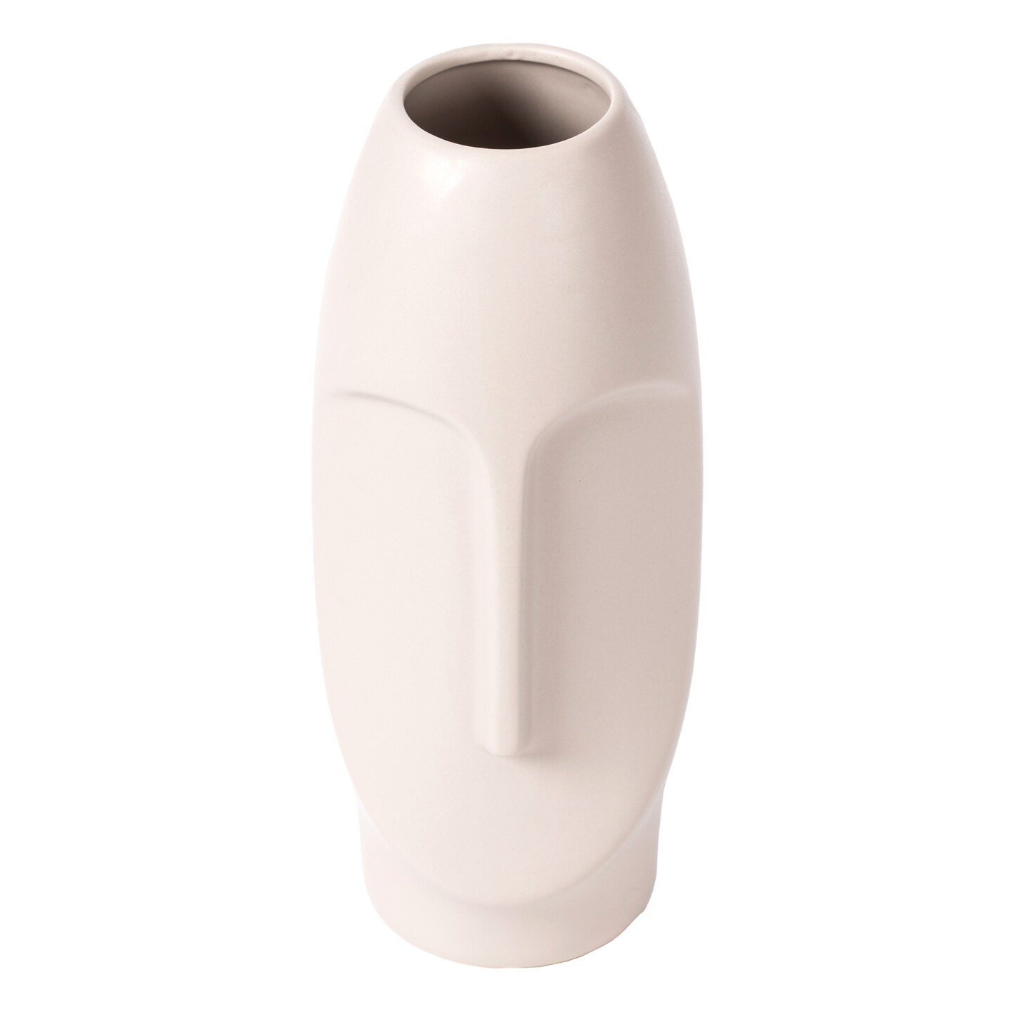 9.5&#x22; H Decorative Ceramic Abstract Face Modern Statue Sculpture Flower Centerpiece Vase
