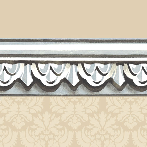 Clover Leaf Molding Wall Stencil | 2689 by Designer Stencils | Pattern Stencils | Reusable Stencils for Painting | Safe & Reusable Template for Wall Decor | Try This Stencil Instead of a Wallpaper | Easy to Use & Clean Art Stencil Pattern