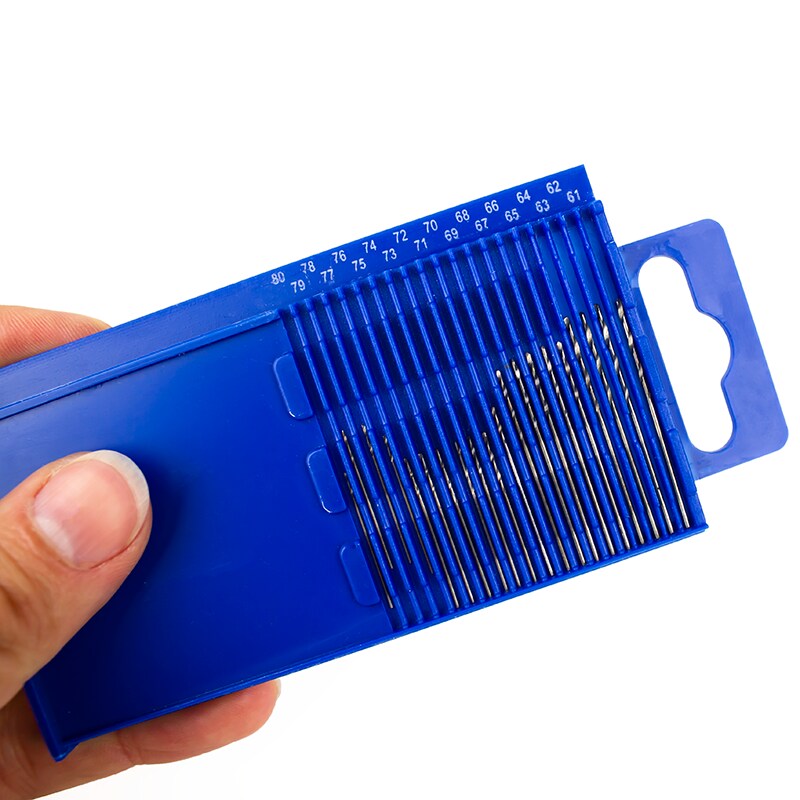 Excel Blades 20-Piece Fine High-Speed Steel Drill Bit Set (#61- #80)