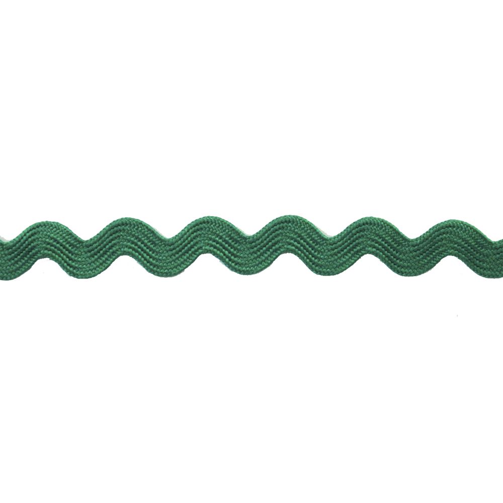 Belagio Small Ric Rac Trim, 0.375" Wide, 25 Yards, Emerald Michaels