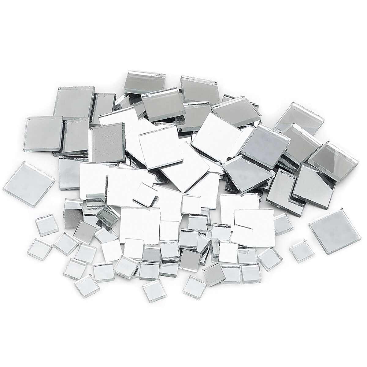 Mosaic Mirror Tiles - Square, Assorted Sizes, Pkg of 100