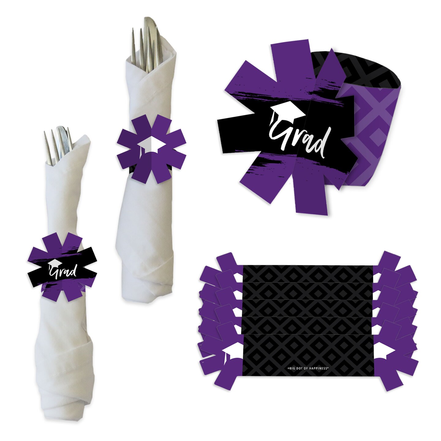 Purple best sale napkin rings