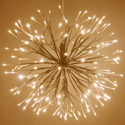 24&#x22; White Starburst Lighted Branches, Warm White LED, Twinkle Lights: Illuminate Your Space with LED Starburst Branch Lights