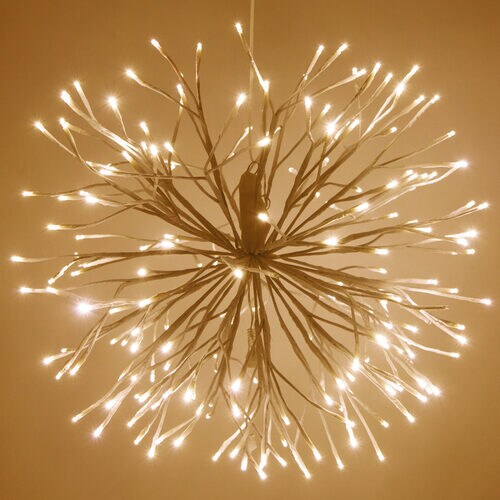 24" White Starburst Lighted Branches, Warm White LED, Twinkle Lights: Illuminate Your Space with LED Starburst Branch Lights