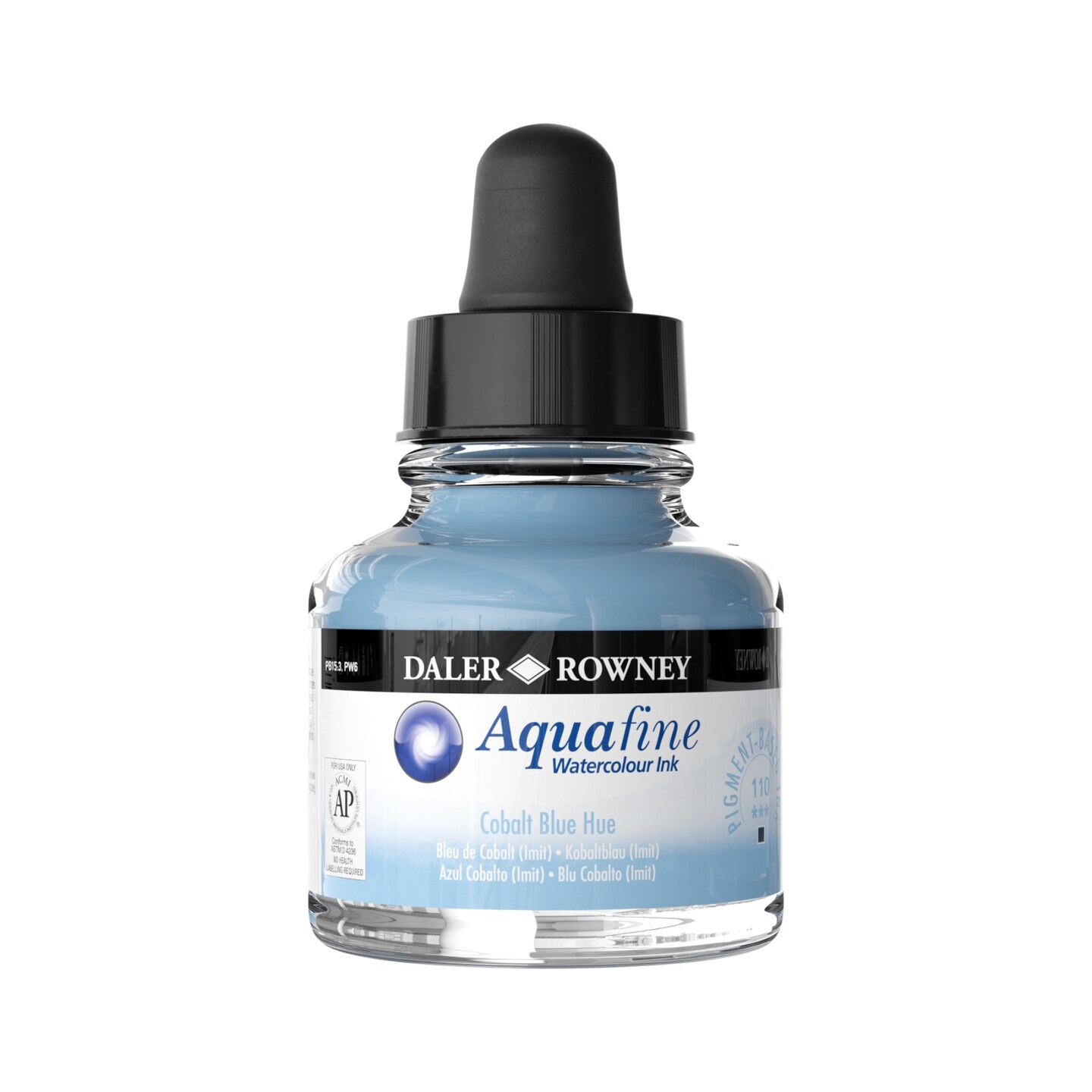  Daler-Rowney Aquafine Watercolor Ink Cobalt Blue Hue 29.5ml -  Versatile Liquid Watercolor Ink for Artists and Students - Use with Paint  Brushes, Technical Pens, Airbrushes, and Paint Markers