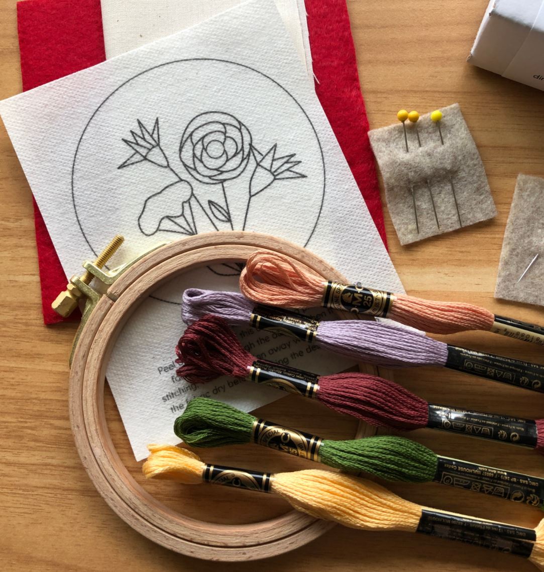 MCreativeJ 3D Blooming Wildflowers- Intermediate DIY Embroidery Craft Kit
