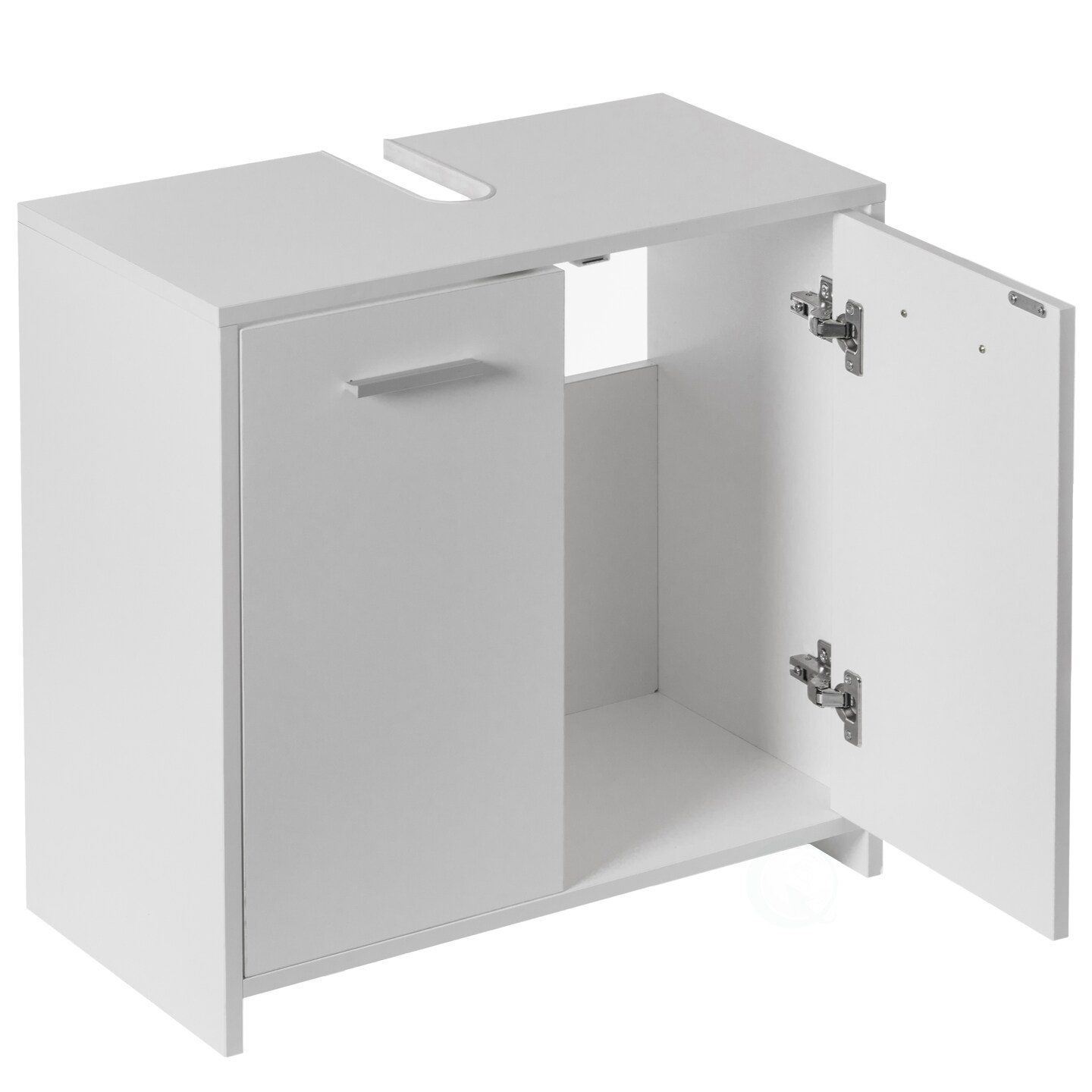 Sink Base Bathroom Vanity Cabinet 2-Door Organizer, Kitchen Storage Cabinet, White