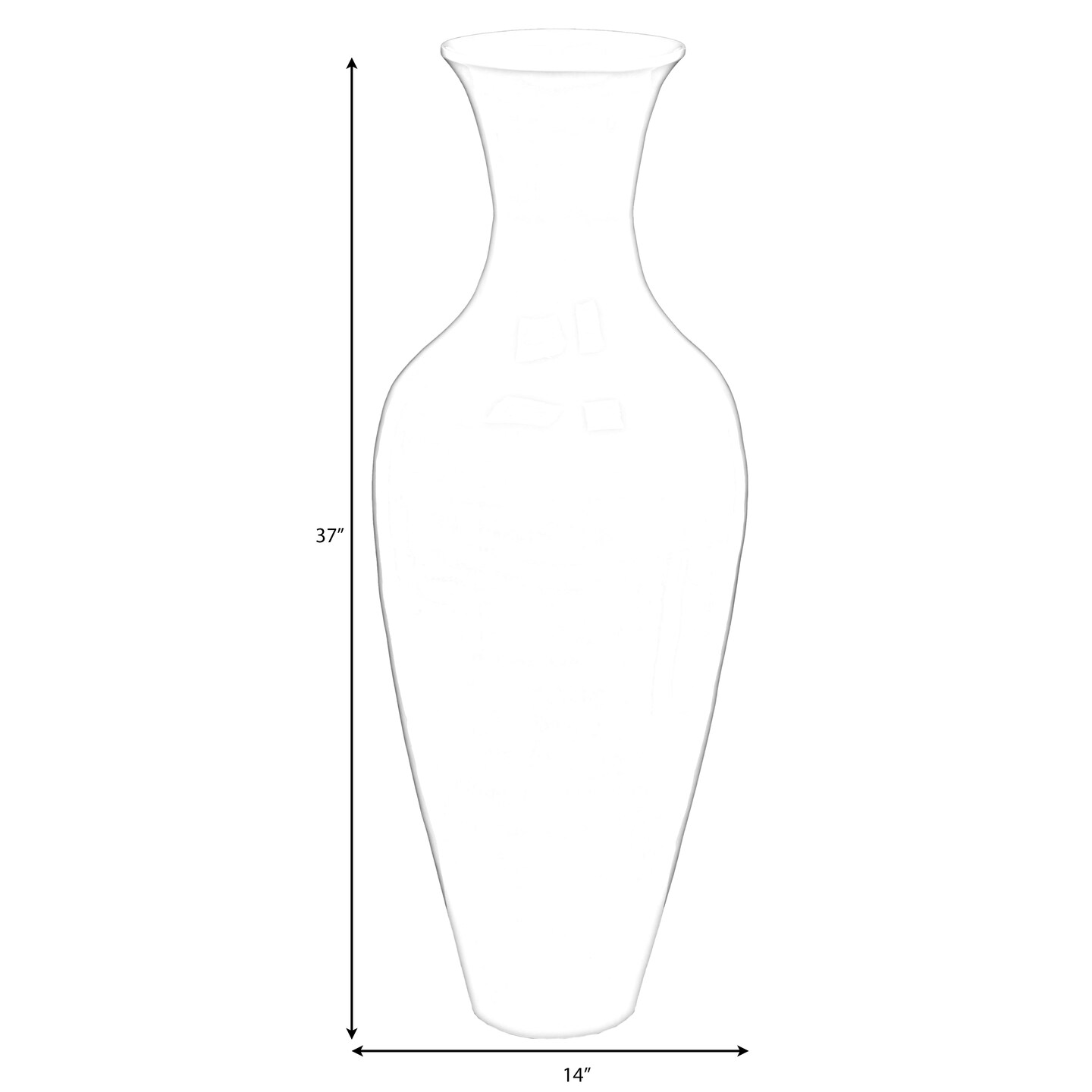 Uniquewise Tall Floor Vase, 37 Inch Bamboo Vase, Modern Vase for Dining, Living Room, Entryway, Large Flower Holder, Classic Floor Vase for Home Decor
