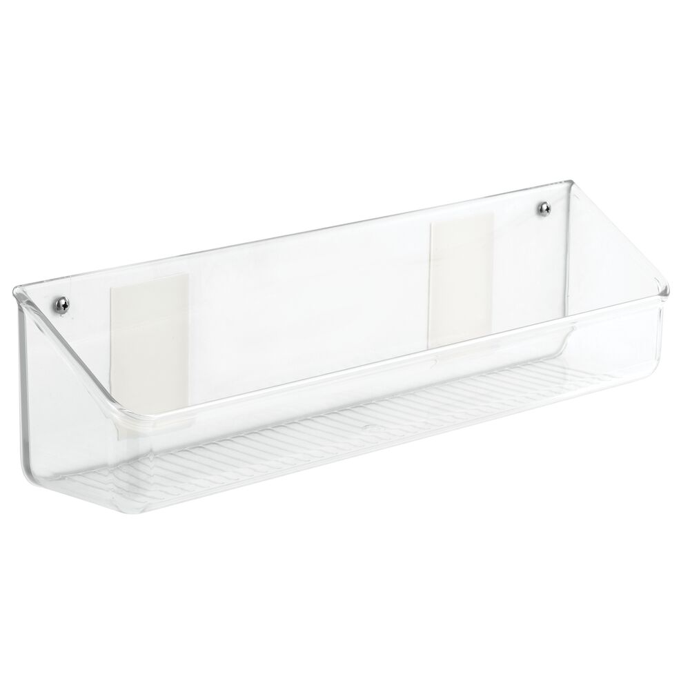 mDesign Wall Mount Plastic Home Storage Organizer Tray Basket Bin