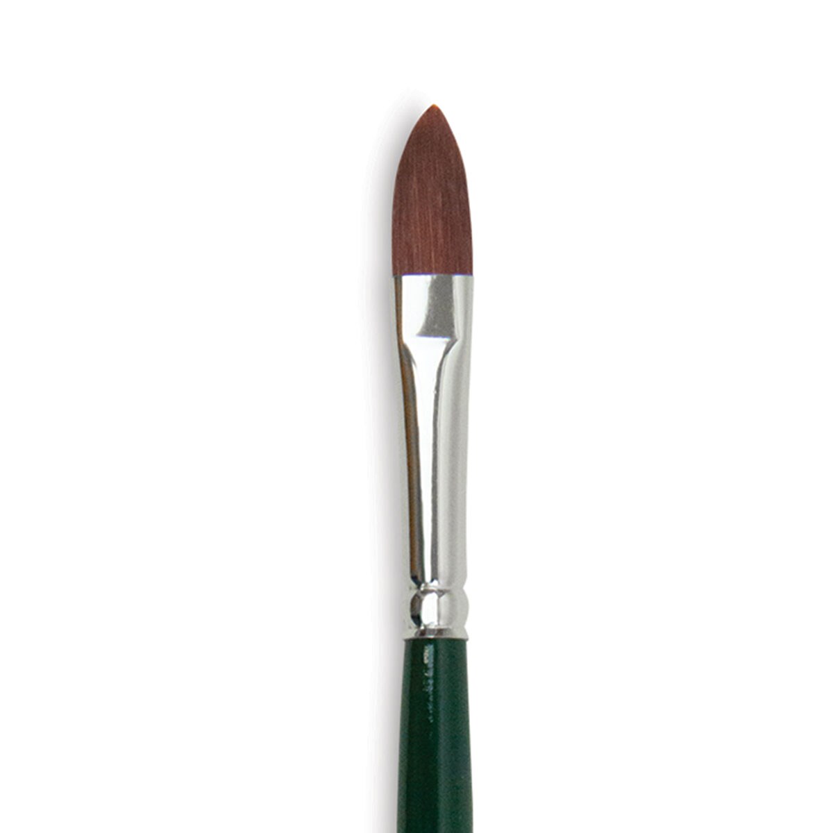 Silver Brush Ruby Satin Synthetic Brush - Cat&#x27;s Tongue, Size 4, Short Handle
