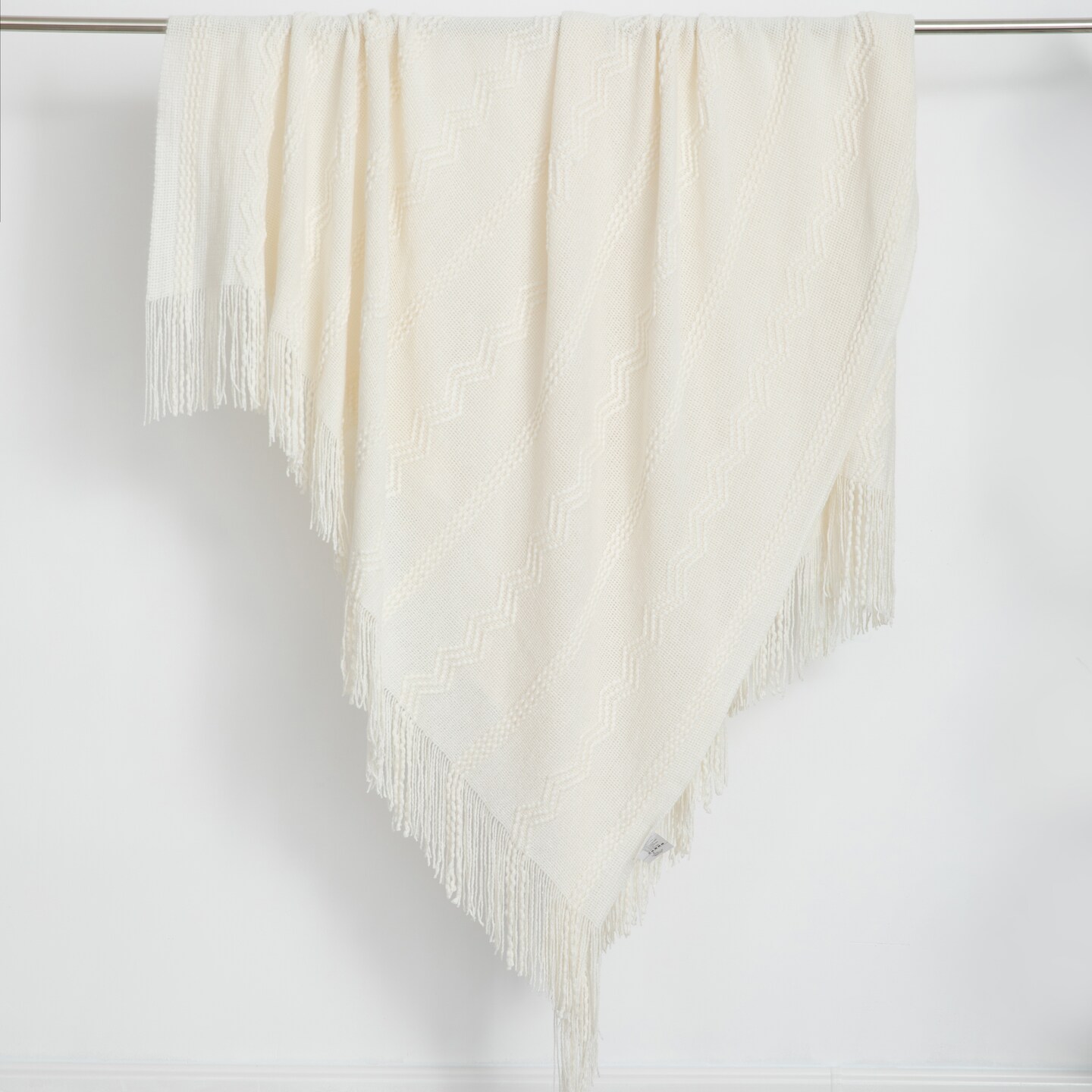 Decorative Throw Blanket - 50x60in Soft Knit with Delightful Fringe Edges for a Sophisticated and Cozy Touch to Your Living Space Lightweight, Breathable, Easy Care, Versatile, All-Season, Ideal for Lounging, Gifting