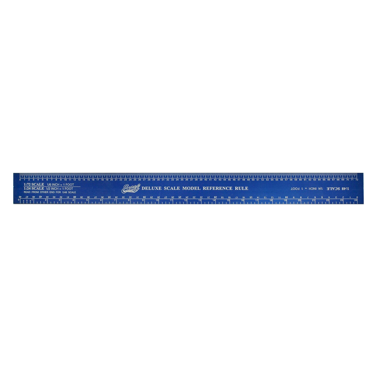 Excel Blades 12" Deluxe Scale Model Ruler – Aluminum Precision Measuring Tool