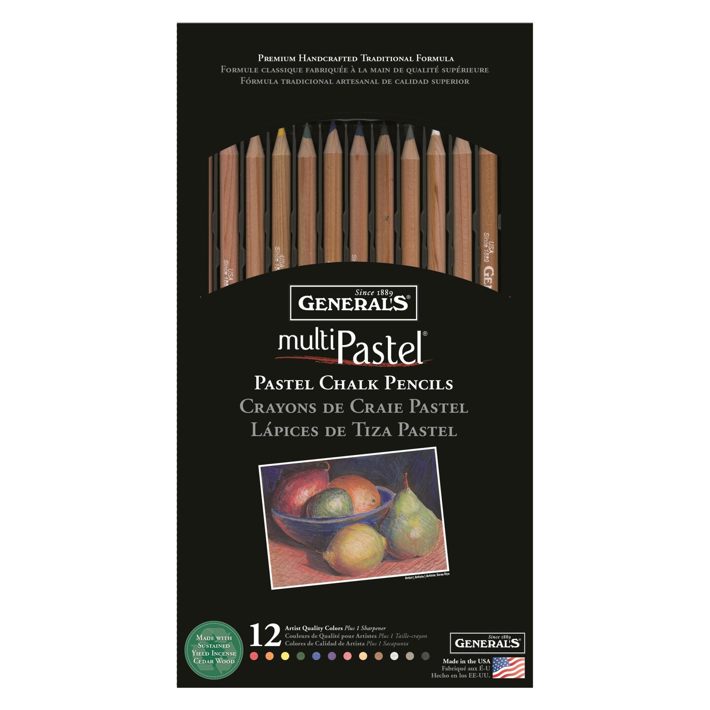 Pastel Chalk Pencils 12 Set 