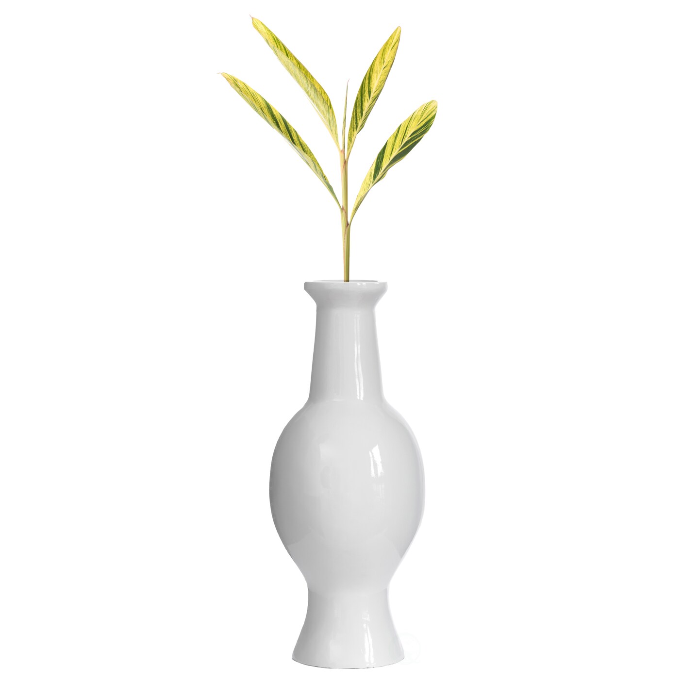 Tall Modern Trumpet flower vase, White Unique Floor Vase, 26 Inch Floor Vase, Home Interior Decoration, Modern Large Floor Vase, Tall Floor Vases for Entryway and Living Room