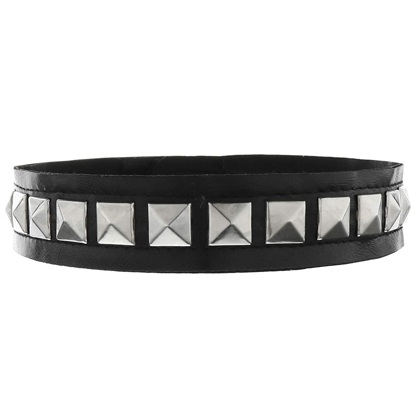 Biker Leather Studded Choker - Gothic Punk Rock N Roll Jewelry Accessories Leather and Metal Collar Costume Necklace