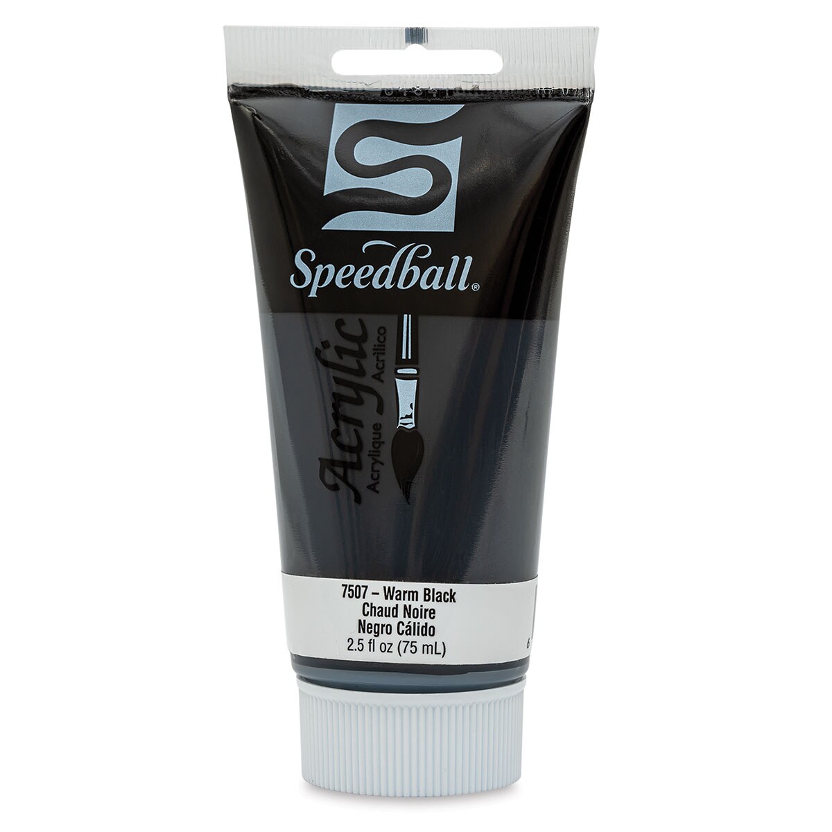 Speedball Acrylics - Warm Black, 2.5 oz tube