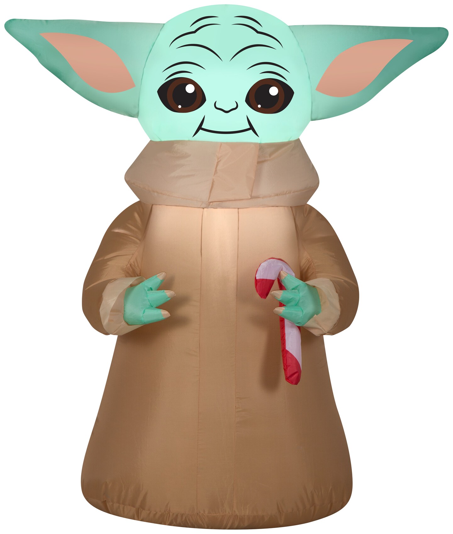 3.5&#x27; Gemmy Airblown Inflatable Christmas Mandalorian &#x22;The Child&#x22; Grogu w/ Candy Cane 119257