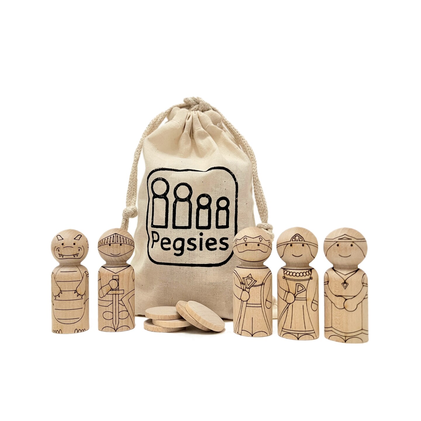 Royal Peg Doll Set by Pegsies&#x2122;