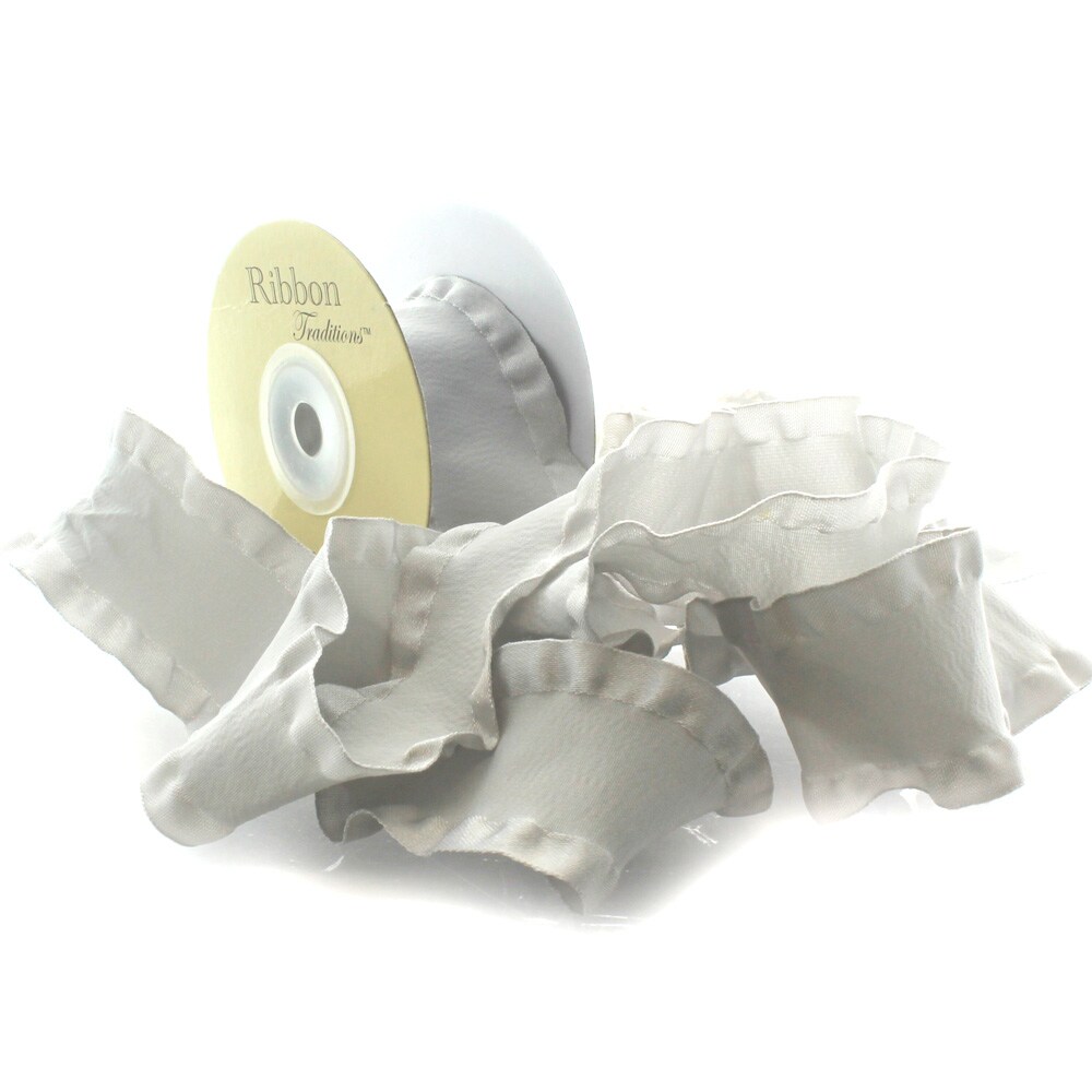 Silver Ruffle Ribon 1.5