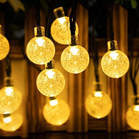 Perfect Holiday 30 LED Solar Bulb String Lights