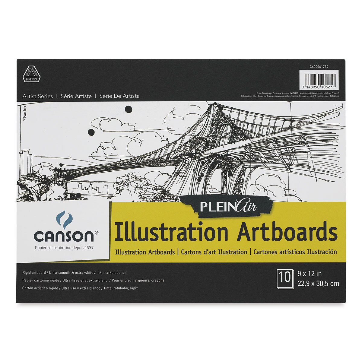 Canson Plein Air Illustration Art Board Pad - 12&#x22; x 9&#x22;, 10 Sheets