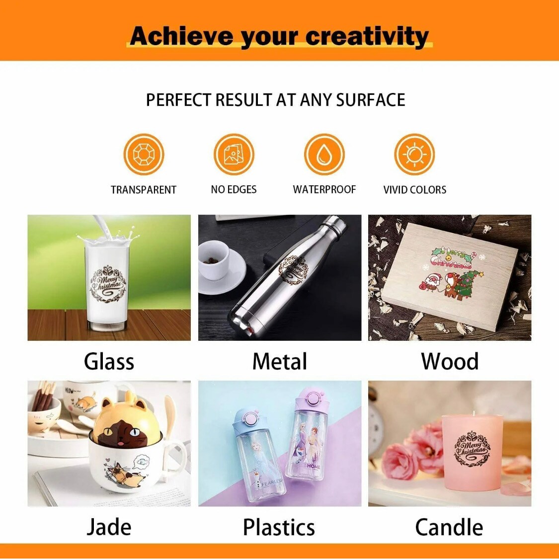 INKJET CLEAR WATERSLIDE FILM Model, Ceramic, Decal Paper 15 sheets 8.5&#x22;x11&#x22;