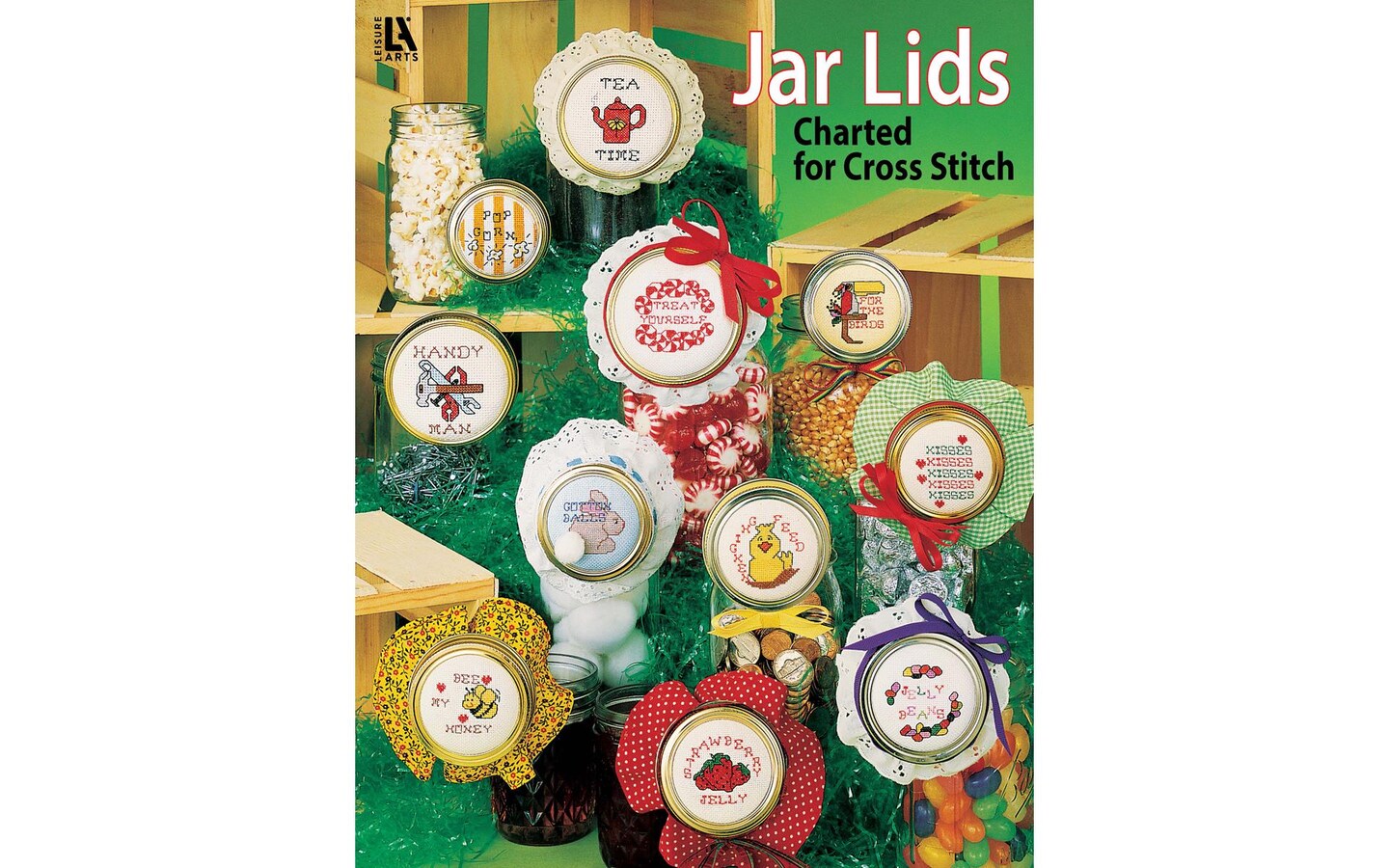 Leisure Arts Jar Lids For Cross Stitch Bk