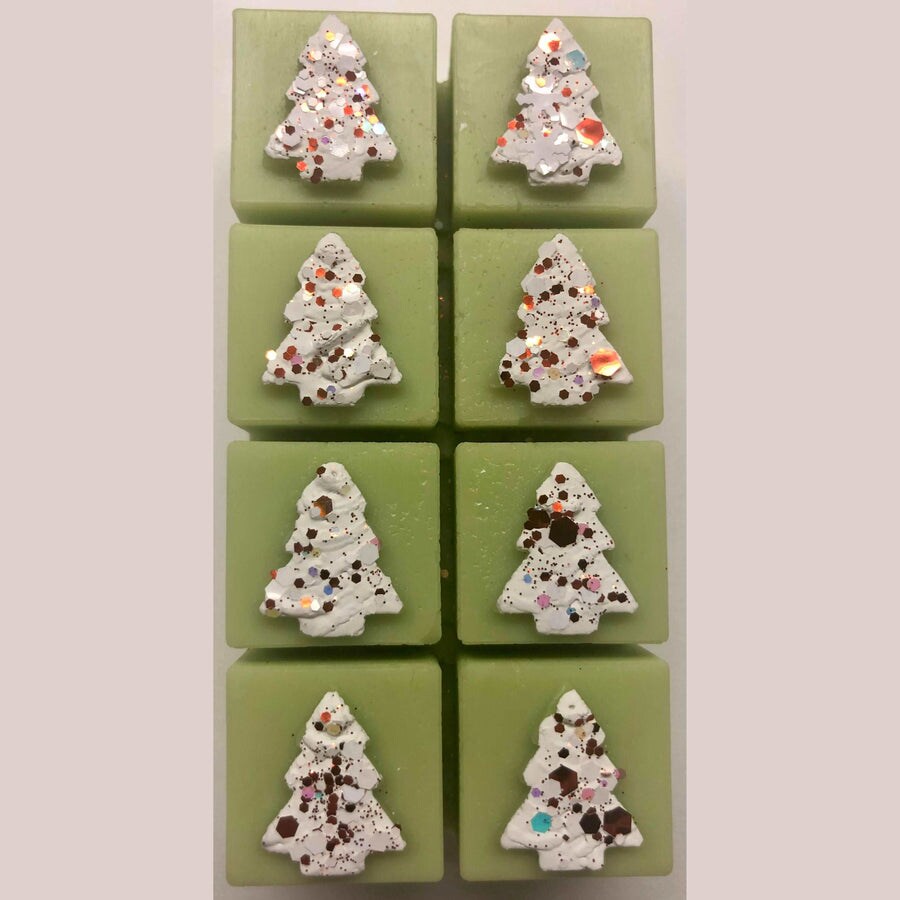 Christmas Tree Wax Melt Snap Bar Silicone Mold 