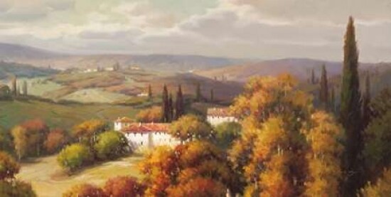 Tuscan Panorama Poster Print by Vail Oxley (10 x 20)