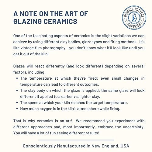 Penguin Pottery - Specialty Series - Floating Green - Mid Fire Glaze, High Fire Glaze, Cone 5-6 for Mid Fire Clay, High Fire Clay - Ceramic Glaze Pottery (1 Pint | 16 oz | 473 ml)