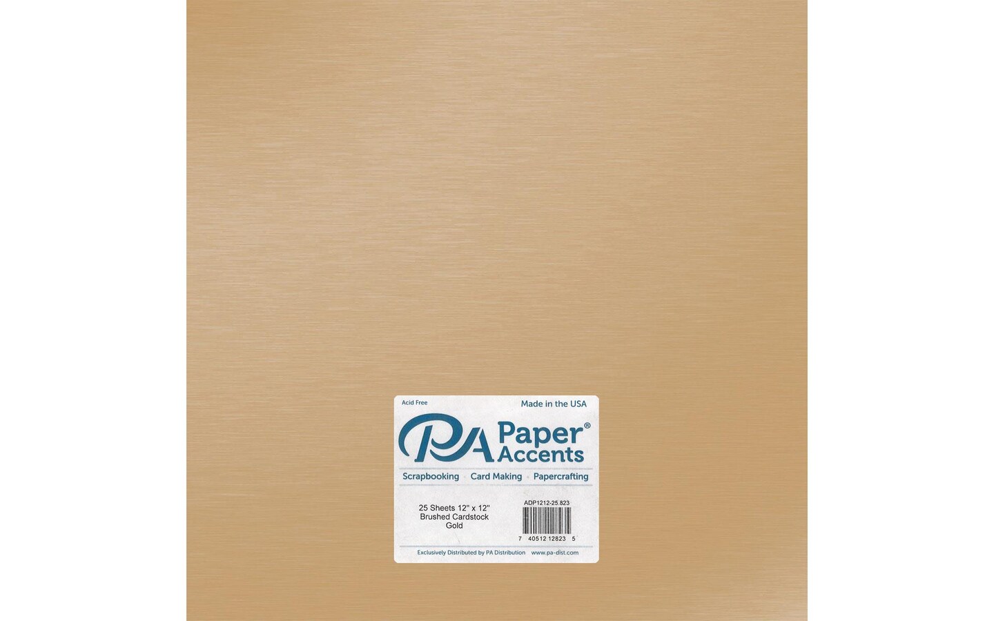 PA Paper Accents Gold Cardstock 12" x 12" Gold, 13pt colored cardstock paper for card making, scrapbooking, printing, quilling and crafts, 25 piece pack