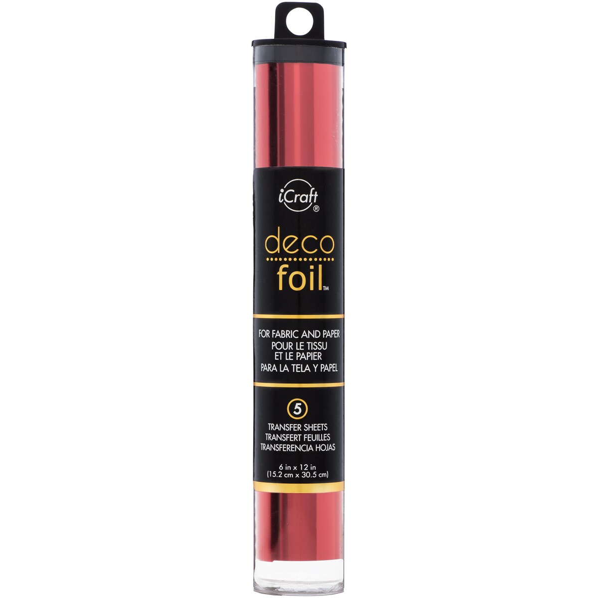 iCraft Deco Foil Transfer Sheets 6&#x22;X12&#x22; 5/Pkg-Red