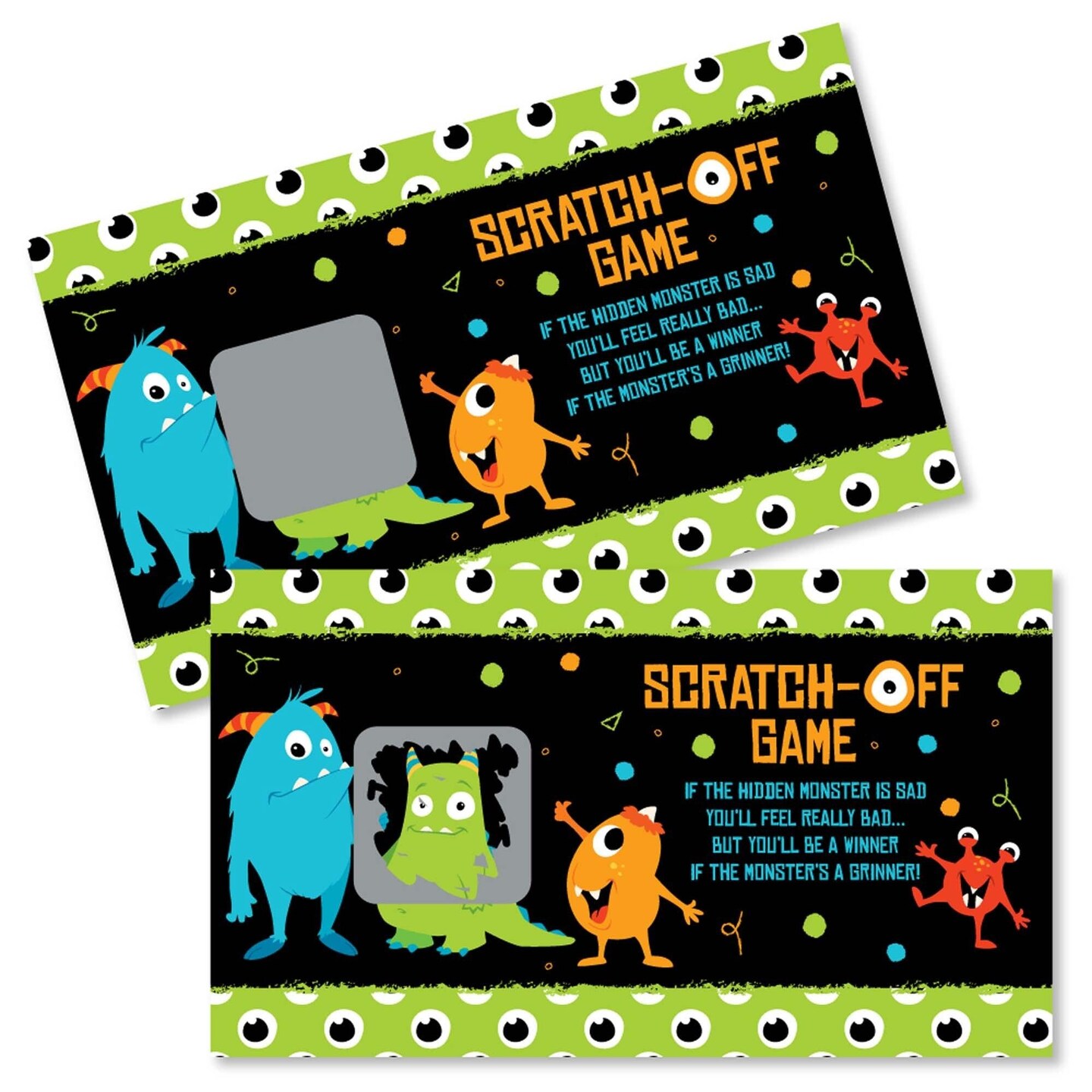 Big Dot of Happiness Monster Bash - Little Monster Birthday Party or Baby  Shower Game Scratch Off Cards - 22 Count | Michaels