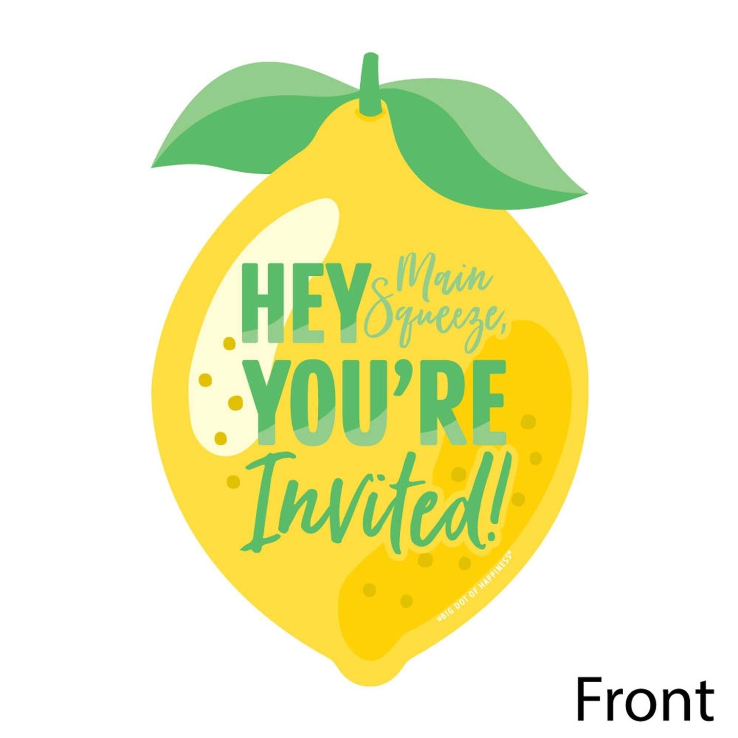 Big Dot of Happiness So Fresh - Lemon - Shaped Fill-in Invitations - Citrus Lemonade Party Invitation Cards with Envelopes - Set of 12