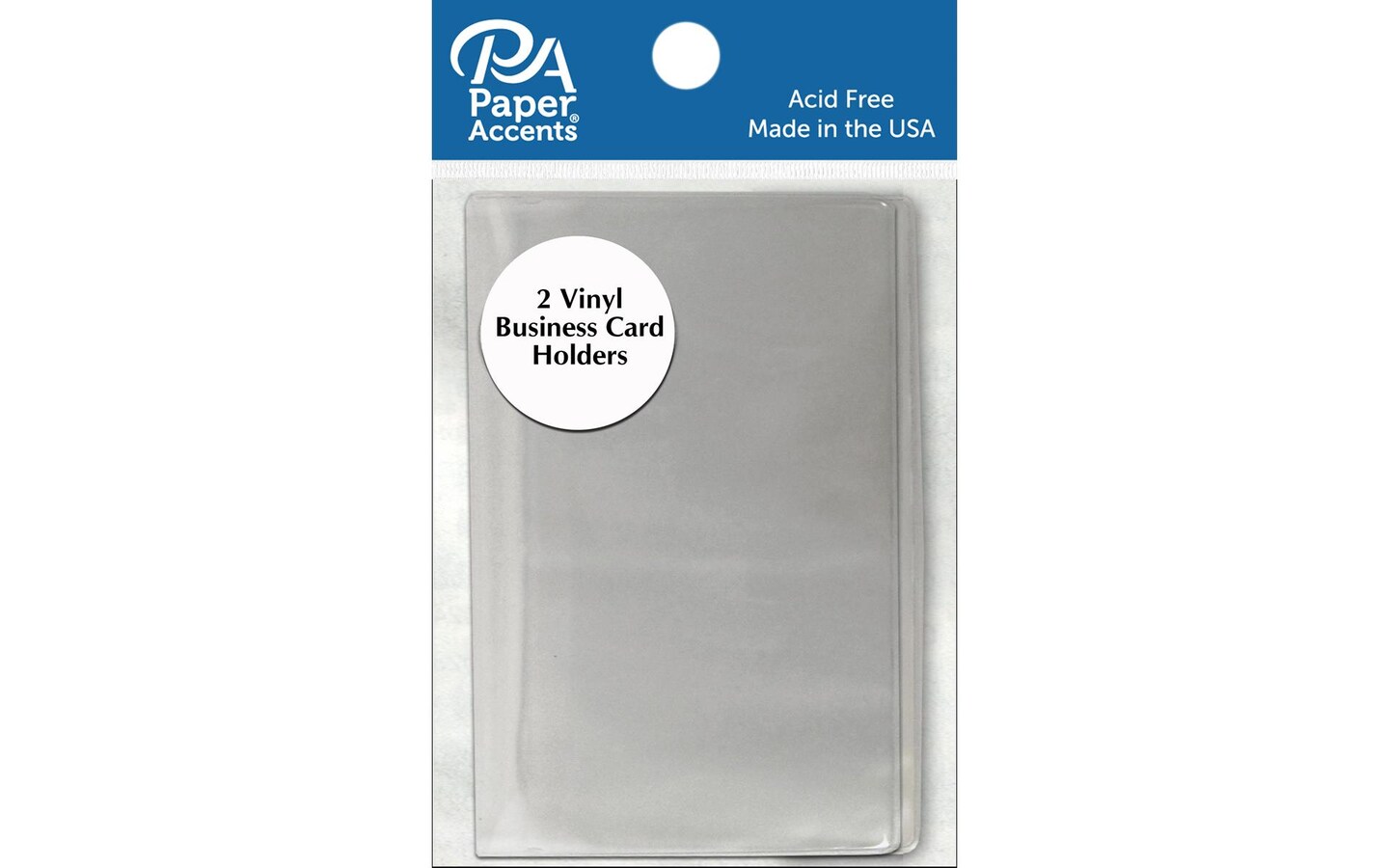 Vinyl Business Card Holder 3.75x5 2pc Clr