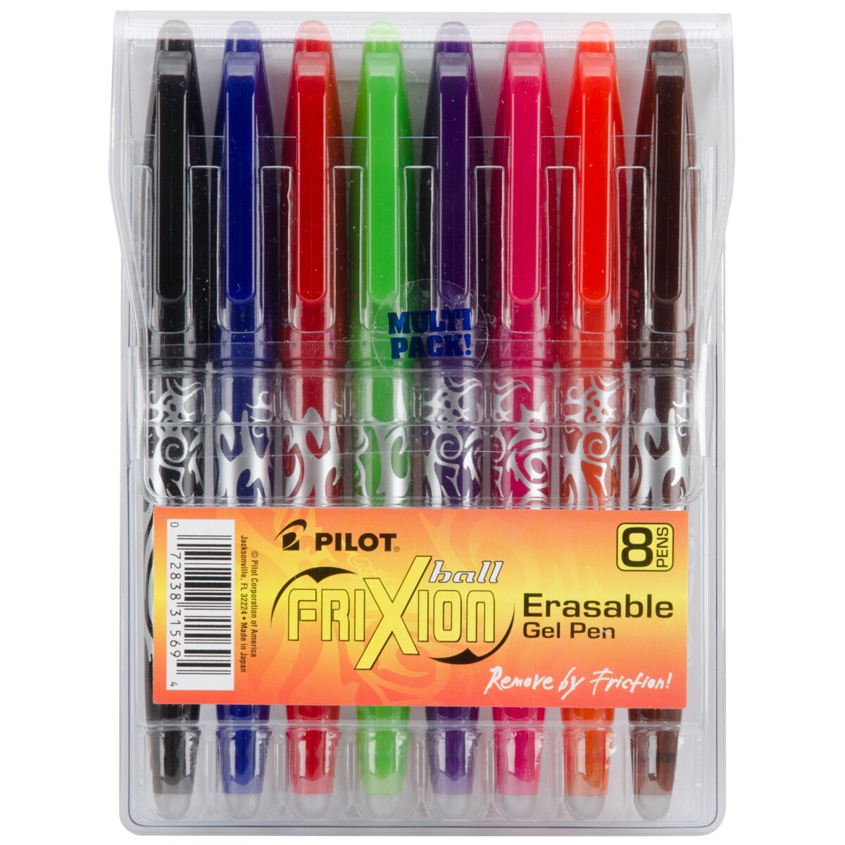 Pilot FriXion Ball Erasable Gel Pens 8/Pkg-Assorted Colors